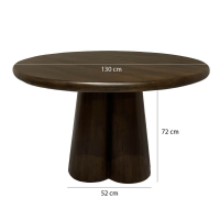 Clubs ronde eettafel - Ø130 cm van het woonmerk Brix