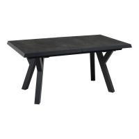 Murcia negro uitrektafel exclusive 163/203x93cm - matt antraciet
