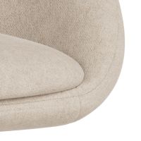 Nøra Jenna draaistoel | zwart metaal onderstel | stof Apia - zand