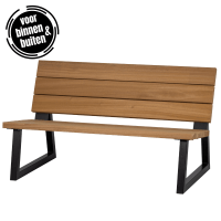 Banco outdoor hout naturel/metaal bank 