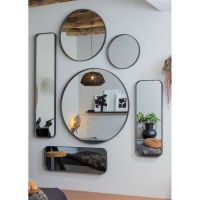 Doutzen spiegel metaal 110x40 cm zwart