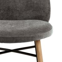 Nøra Mirae eetkamerstoel | naturel oak onderstel | stof Danny - donkergrijs