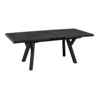 Murcia negro uitrektafel exclusive 163/203x93cm - matt antraciet