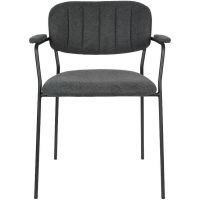 Viken armstoel stof - zwart onderstel