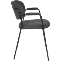 Viken armstoel stof - zwart onderstel