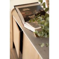 Don dressoir 165 cm - naturel/marmer