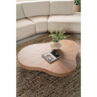 Eleonora Bobbie salontafel organisch hout - lichtbruin