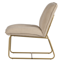 Fie fauteuil ribstof zand van het woonmerk WOOOD