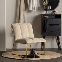 Fie fauteuil ribstof zand van het woonmerk WOOOD