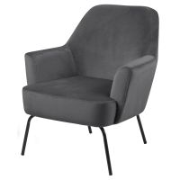 Nøra Aubrey fauteuil | zwart metaal onderstel | stof Vic
