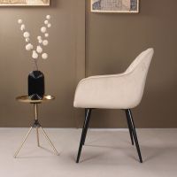 DS4U Gaby armstoel velvet champagne - OUTLET B