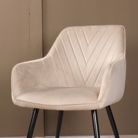 DS4U Gaby armstoel velvet champagne - OUTLET B