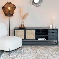 Guuji dressoir MDF/rattan 150x38x55 cm van het woonmerk Puur