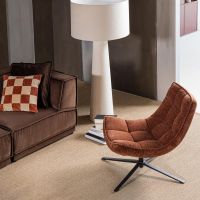 Woood Maudi draaifauteuil chenille structuur