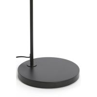 Lukaro vloerlamp 67x30,5x160 cm - glas smoke/mat zwart