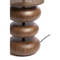 Danialo tafellamp Ø22x67,5 cm - hout print bruin