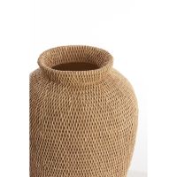 Vedella vaas deco Ø26x28 cm - licht bruin