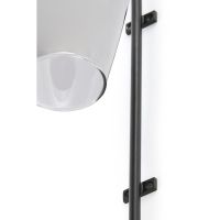 Lukaro wandlamp 28x20x65 cm - glas smoke+mat zwart