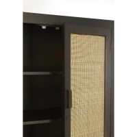 Nipos kast met lade 90x45x160 cm - mangohout donkerbruin