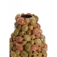 Citrus vaas deco Ø23x27 cm - keramiek bruin/oranje/groen