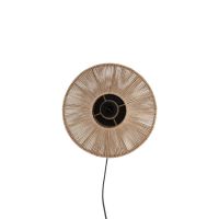 Lyra wandlamp Ø31x31 cm - naturel+mat zwart