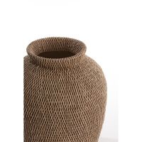 Vendie vaas deco Ø26x28 cm - bruin