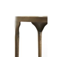 Light & Living Lapaz bijzettafel set van 2 Ø49,5x36+Ø85x45 cm - antiek brons/taupe
