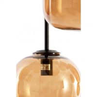Mezza hanglamp 5L E14 Ø45x23 cm - glas bruin