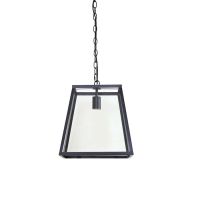 Saunte hanglamp 34x34x34,5 cm - zwart/glas