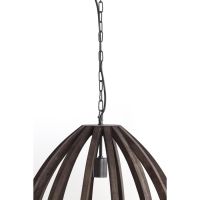 Barsia hanglamp Ø40x42 cm - hout donkerbruin