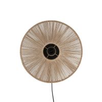 Lyra wandlamp Ø43x43 cm - naturel/mat zwart