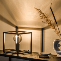 Jadah tafellamp zwart staal 28 cm van het woonmerk Vurna