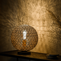 Joanne tafellamp zwart staal 1L van het woonmerk Vurna