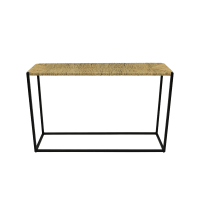 Kick Fay industrial sidetable - zwart - gevlochten - touw