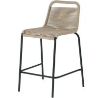 LaForma Glenville barstoel 62 cm beige