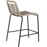 LaForma Glenville barstoel 62 cm beige