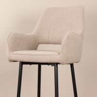 DS4U Lenon barkruk bouclé 2.0 - 75 cm  - beige - OUTLET B