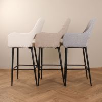 DS4U Lenon barkruk bouclé 2.0 - 75 cm  - beige - OUTLET B