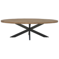 Rocky eettafel mangohout naturel ovaal van het woonmerk Livingfurn