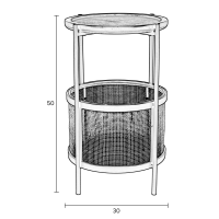 Makoto bijzettafel 30cm van het woonmerk Puur
