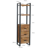 Open Wandkast Nairobi 55 cm - 3 Lades