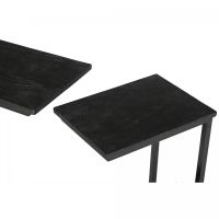 Jordy Norris salontafel set van 2 - 42x28x65cm / 34x27x55cm - zwart