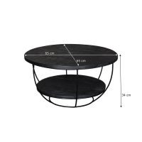 Livingfurn Evan Norris salontafel 65 cm - zwart