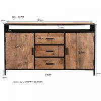 Sturdy dressoir 150x40 cm