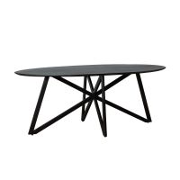 Eettafel Oslo Ovaal Zwart 200 cm - Web Poot