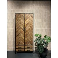 Brooklyn opbergkast - 90 cm - mangohout - naturel