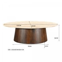 Valentino ovale salontafel - 120 cm - beige