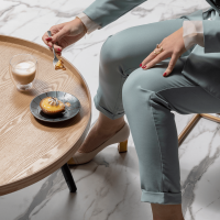 Bijzettafel Mesa Hout XL Naturel 39xø78 van het woonmerk WOOOD