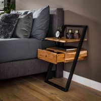 Leona nachtkastje acaciahout 1L 45x35 cm van het woonmerk Fraaai