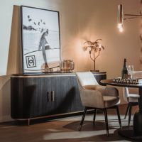 Rivello dressoir - 210 cm - zwart